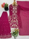 Jf 027 Heavy Faux Georgette With Embroidery Work Sharara Suits